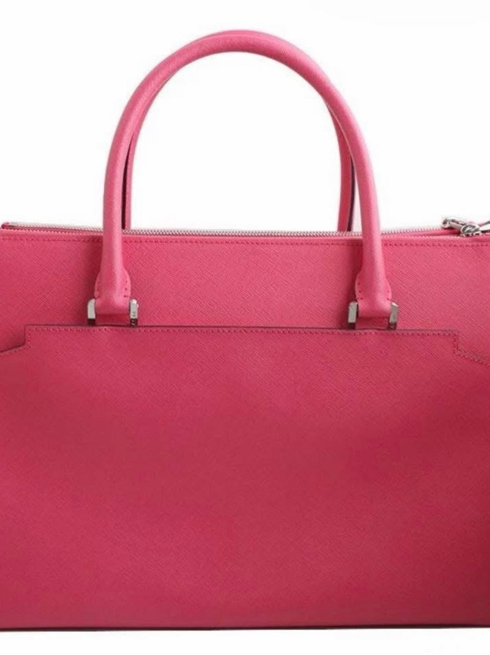 MCM Hot Pink Leather Structured Satchel - Picture 2 of 5